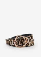 Dorothy Perkins Multicoloured Leopard Print Overlay Hammered Belt