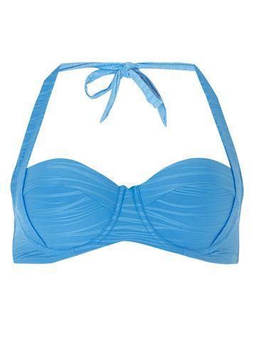 Dorothy Perkins Blue Texture Twoway Bikini Top