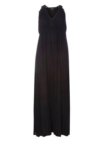 Dorothy Perkins *black Crochet Maxi Dress