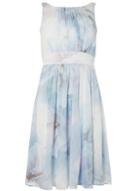 Dorothy Perkins *showcase Blue Floral Print 'beth' Skater Dress