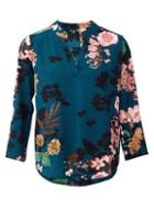 *izabel London Green Floral Print Dip Hem Blouse