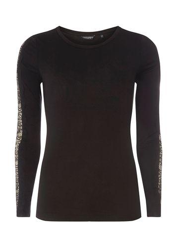 Dorothy Perkins Black Long Sleeve Lace Insert Top