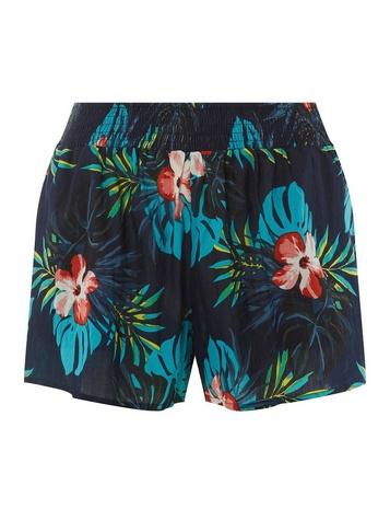 Dorothy Perkins *dp Beach Navy Floral Print Shirred Shorts