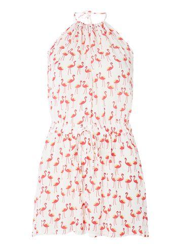 Dorothy Perkins *vero Moda Multi Coloured Flamingo Print Playsuit