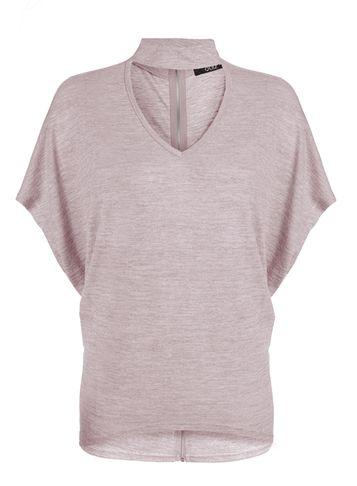 Dorothy Perkins *quiz Nude Light Knit Choker Neck Top