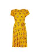 *billie & Blossom Yellow V-neck Cluster Skater Dress