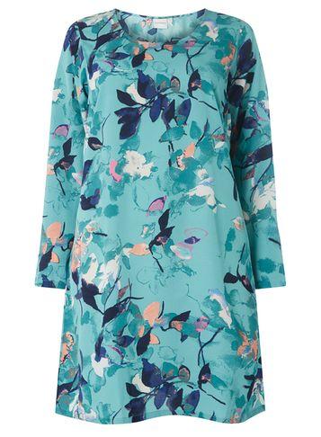 Dorothy Perkins *juna Rose Curve Blue Print Shift Dress
