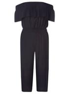 Dorothy Perkins Navy Shirred Bardot Jumpsuit