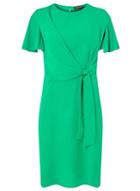 Dorothy Perkins *green Tie Front Shift Dress