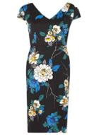 Dorothy Perkins Petite Black Twilight Print Scuba Dress