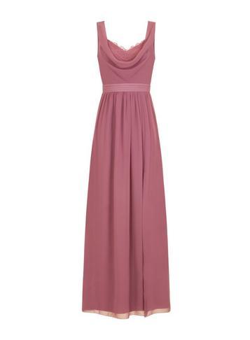 Dorothy Perkins *little Mistress Rose Chiffon Lace Maxi Dress