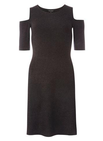 Dorothy Perkins Charcoal Cold Shoulder Shift Dress
