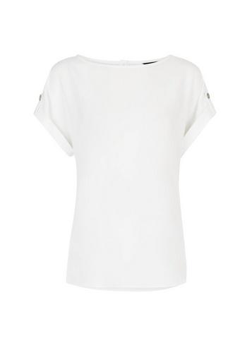 Dorothy Perkins Ivory Button T-shirt