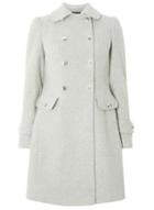 Dorothy Perkins Grey Button Dolly Double Breasted Coat