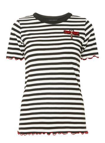 Dorothy Perkins Black And White Striped Motif T-shirt
