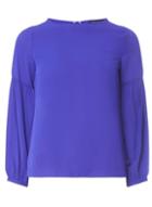 Dorothy Perkins Cobalt Balloon Sleeve Top