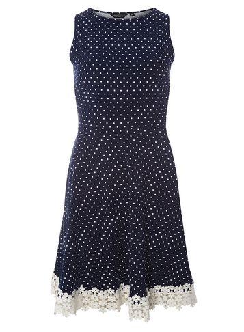 Dorothy Perkins Navy Polka Dot Skater Dress