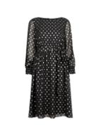 *billie & Blossom Petite Black And Gold Spot Midi Dress