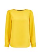 Dorothy Perkins Yellow Button Back Long Sleeve Top