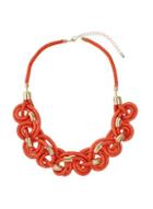 Dorothy Perkins Coral Loop Cord Collar Necklace