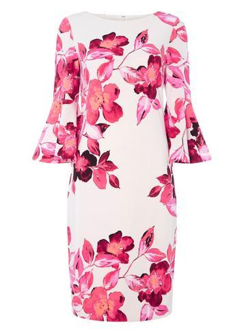 Dorothy Perkins *roman Originals Pink Frill Sleeve Shift Dress