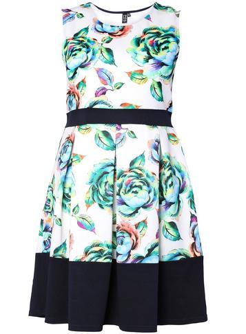 Dorothy Perkins *izabel London Curve Blue Fit And Flare Dress