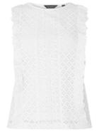 Dorothy Perkins Ivory Broiderie Lace Shell Top