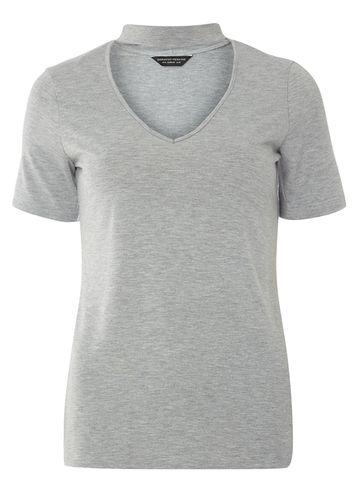 Dorothy Perkins Silver Grey Choker T-shirt