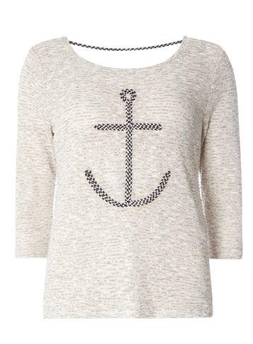 Dorothy Perkins *only Grey 3/4 Sleeve Anchor Sweat Top
