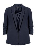 Dorothy Perkins Navy Ruched Sleeve Jacket