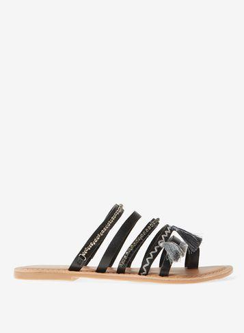 Dorothy Perkins Black 'miami' Tassel Sandals