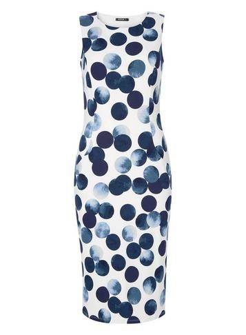 *roman Originals Ivory Spot Print Dress