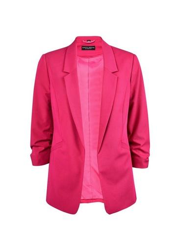 Dorothy Perkins Pink Ruched Sleeve Blazer