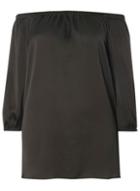 Dorothy Perkins Dp Curve Black Satin Bardot Top