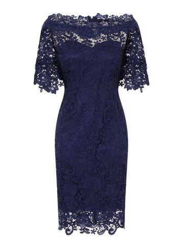 Dorothy Perkins *paper Dolls Navy Crochet Dress