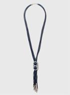 Dorothy Perkins Blue Multi Cord Lariat Necklace