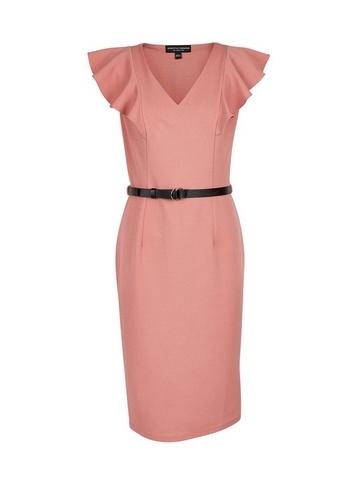 Dorothy Perkins *pink Ruffle Pencil Dress