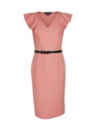Dorothy Perkins *pink Ruffle Pencil Dress