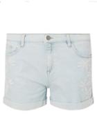 Dorothy Perkins Bleach Floral Embroidered Shorts