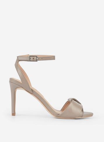 Dorothy Perkins Light Grey 'beth Origami' Heeled Sandals