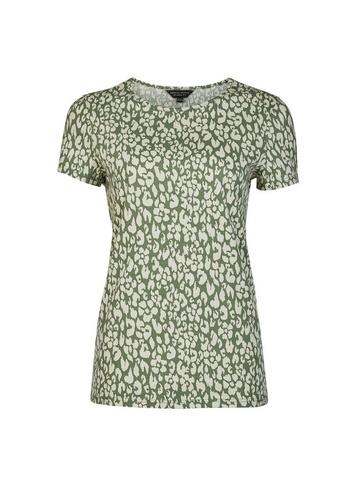 Dorothy Perkins Khaki Animal Short Sleeve Crew Neck T-shirt