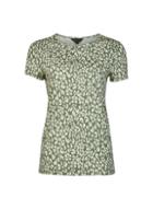 Dorothy Perkins Khaki Animal Short Sleeve Crew Neck T-shirt