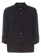 Dorothy Perkins Black Tab Roll Sleeve Shirt
