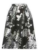 Dorothy Perkins *luxe Silver Floral Jacquard Skirt