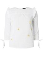 Dorothy Perkins Ivory Embroidered Broderie Top