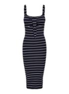 *only Navy Stripe Print Tie Dress