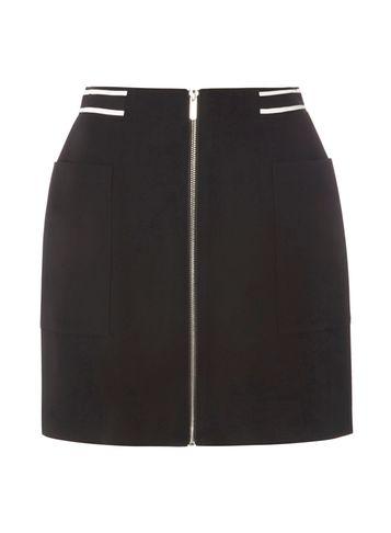 Dorothy Perkins Black Sports Rib A-line Skirt
