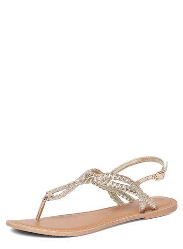 Dorothy Perkins Gold 'frances' Leather Sandals