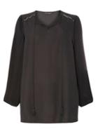 Dorothy Perkins *dp Curve Black Pleat Sleeve Top