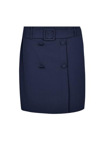 Dorothy Perkins *navy Self Button Detail Mini Skirt